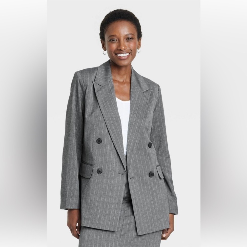 A New Day Gray Blazer Women's Extra Small, OVERSIZED! New!